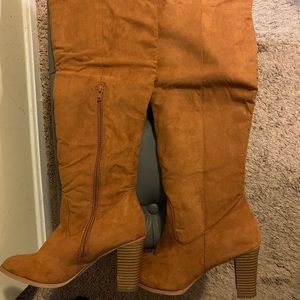 JustFab Knee High Suede Boots